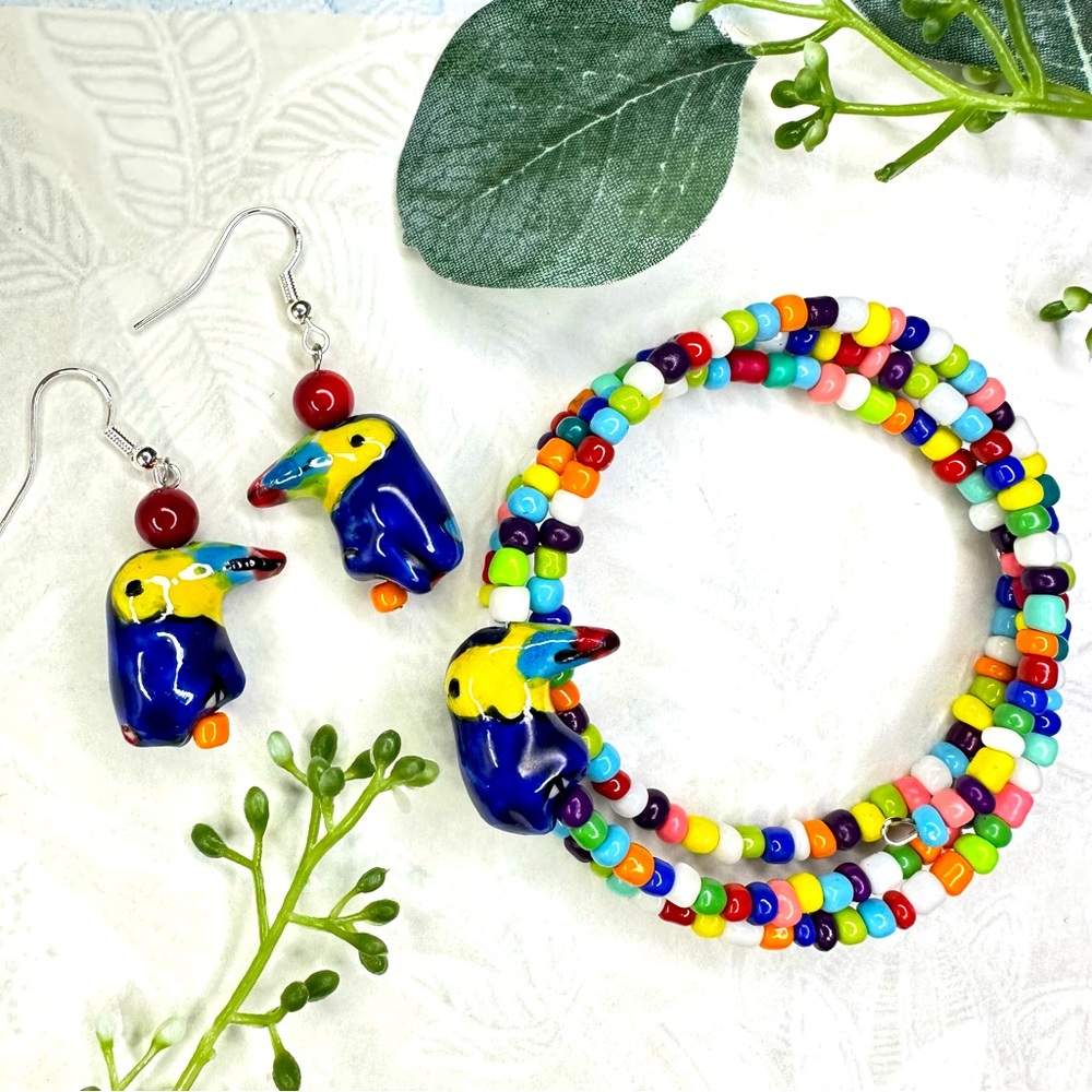 Live Show Listing - Toucan Earring & Bracelet Set